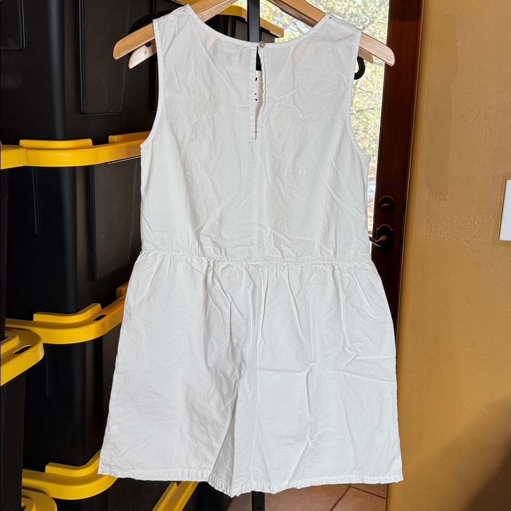 Conbipel White Eyelet Sleeveless Cotton Mini Dress Size Large (42) - Picture 8 of 9
